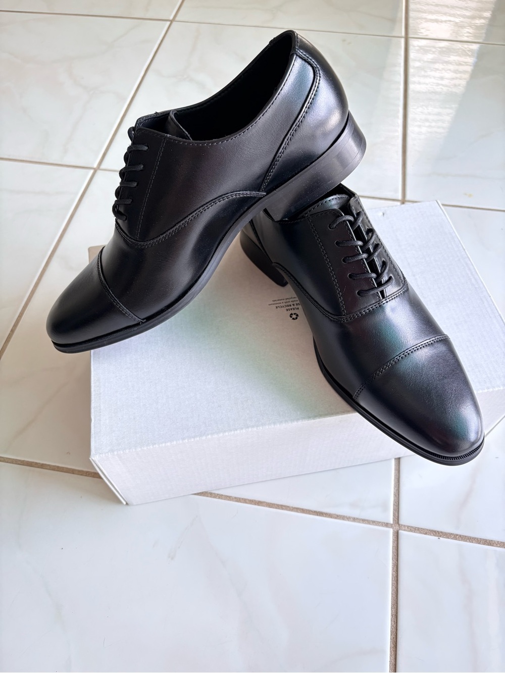 NWT Nordstrom Derby Dress Shoe Harry Black Cap Toe Men Size 9 - Picture 2 of 12